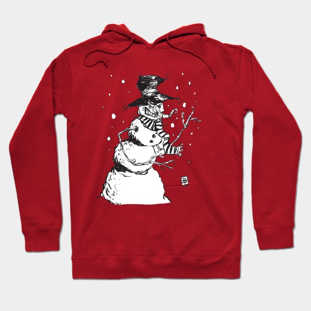 Creepy Snowman Hoodie by obillwon